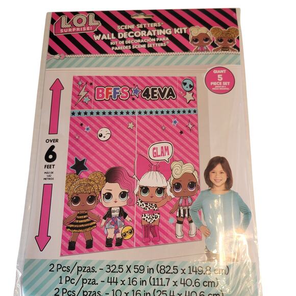 LOL Surprise Doll Party Kit for 8 Plates, Decor, Lanterns, Pens Straws Huge Lot - Picture 3 of 16